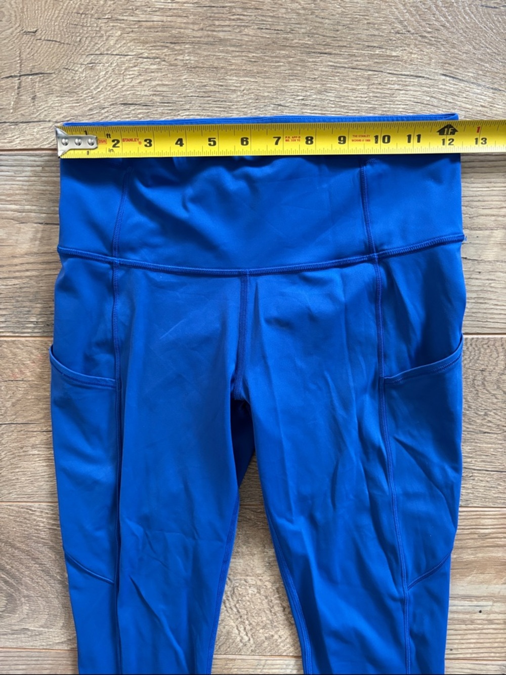 Lululemon Fast and Free Crop 18” Leggings Size 6 Galactic Cobalt Blue - Picture 4 of 6
